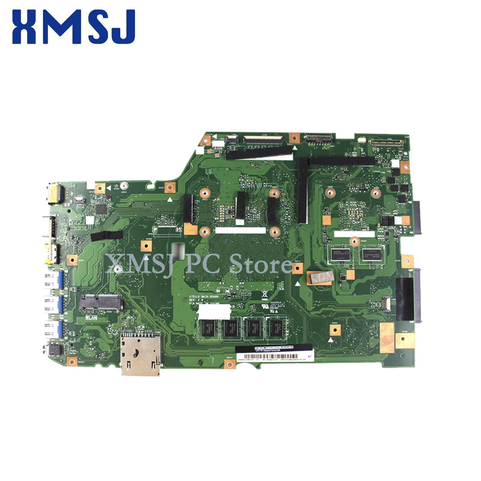 XMSJ For Asus K751LD F751LDV X751LDV X751LJ X751LB X751LN X751LD Laptop Motherboard I3 I5 I7 4th V2G 4GB 100% Working