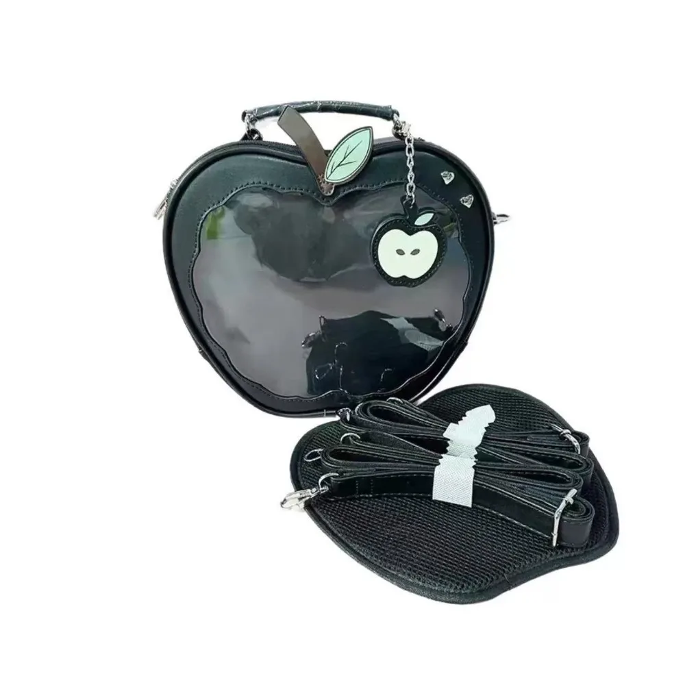 

Zipper Bag Kawaii Fruit Itabag Cotton Doll Bag Idol Merchandise Storage Transparent Pocket Badge Storage Bag PU