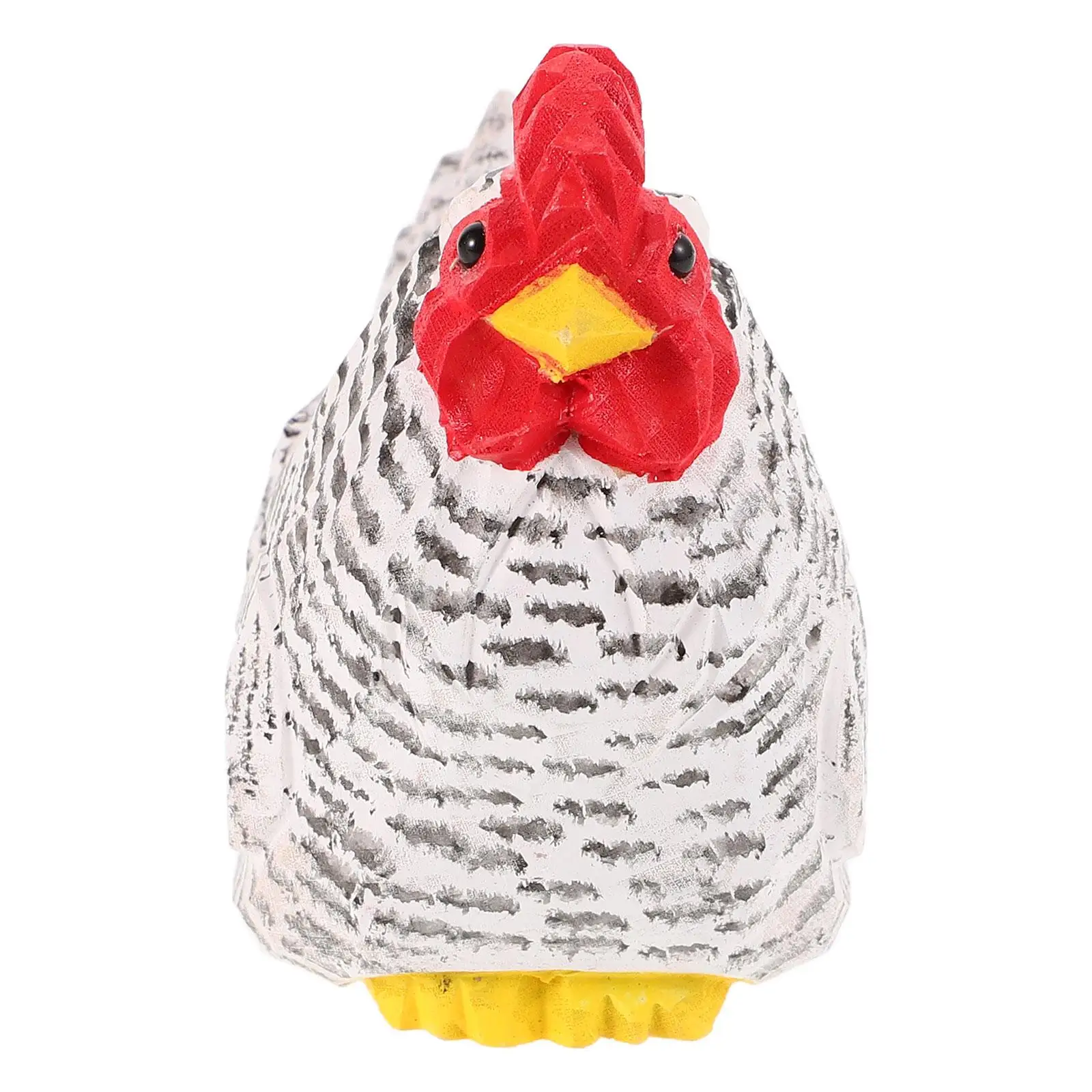 

Wooden Rooster Figurine Decorative Craft Carving Animal Statue Chicken naments Home Miniature Models Crafts