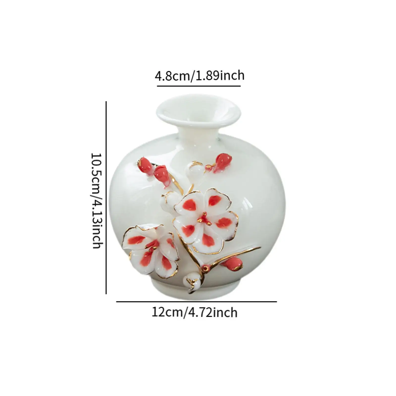 Ceramic Flower Vase Classic Plant Holder for Table Farmhouse Decoration