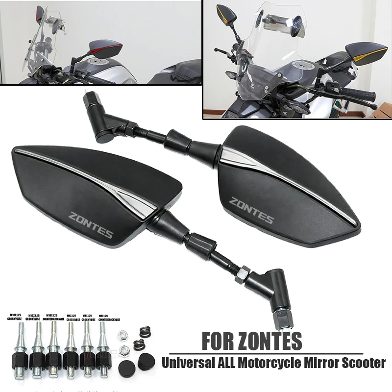 For Zontes 310X 310T 310V 310R ZT310 Zt250 310 V/X/T/R Motorcycle Adjustabale Rearview Rear Mirrors Side Mirror Accessories