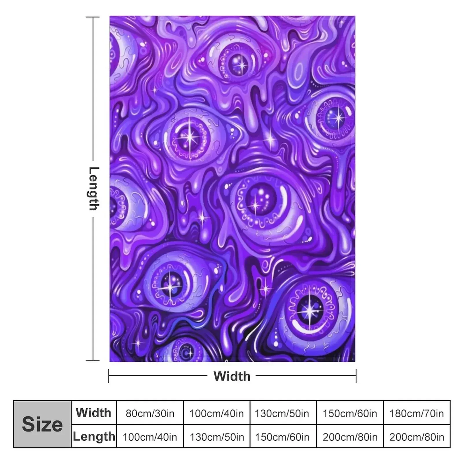 Purple Eyeball pattern Throw Blanket Camping halloween Blankets For Bed Giant Sofa Blankets