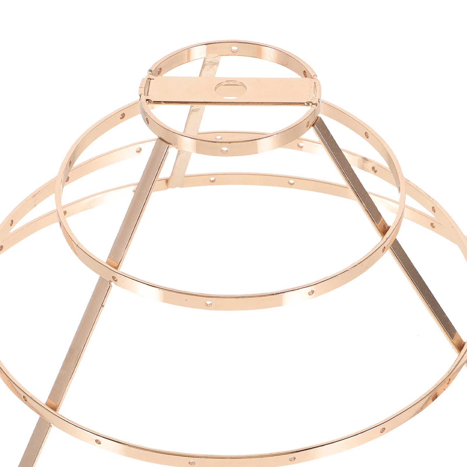 

Crystal Light Accessories 2 Layers Metal Frame for Lampshade DIY 25Dx6H Gold Color Table Light Diy Table Lampshade Frames Cover