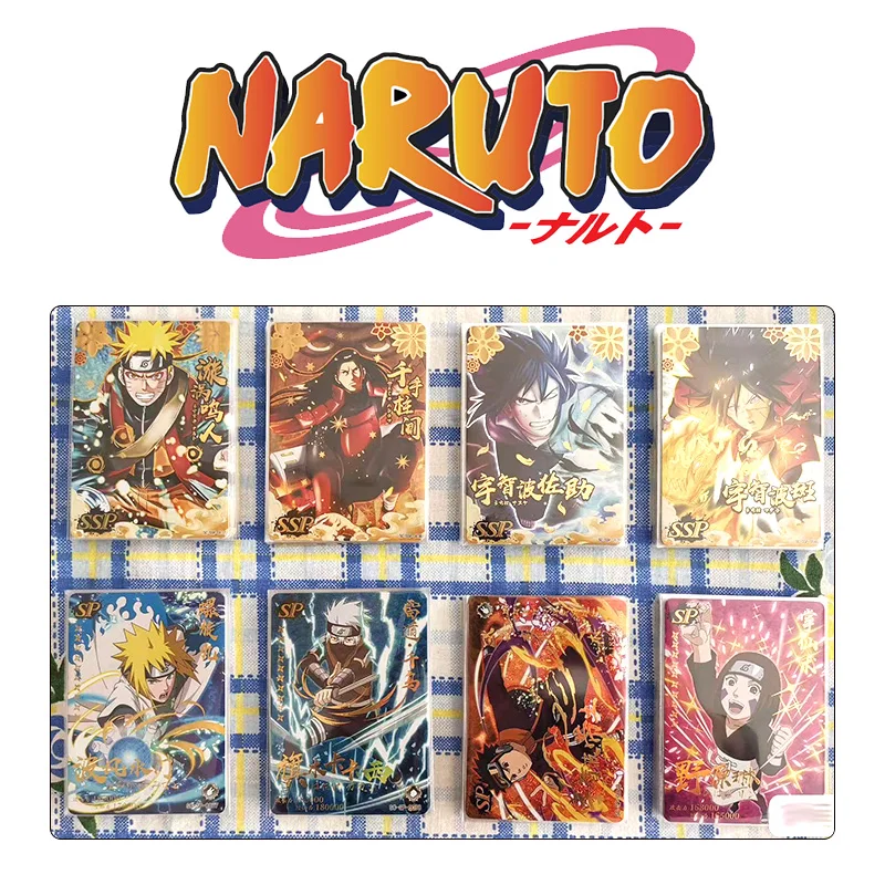 Naruto Senju Hashirama Jiraiya Uzumaki Naruto Postacie z anime Rzadka kolekcja Flash Card Kreskówkowe zabawki Prezent świąteczny