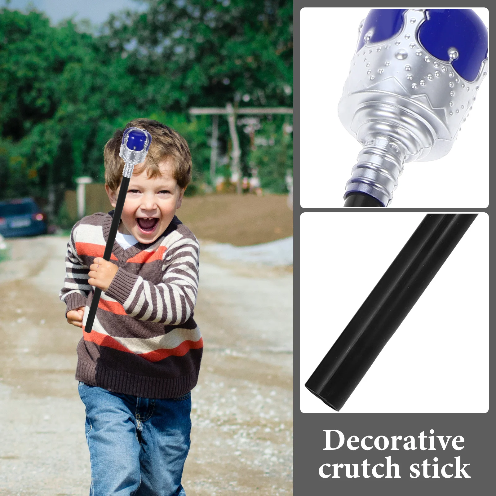 Royal King Scepter Plastic Halloween Cane Prop Cosplay Costume Party Decor Photo Prop Accessory Royal King Scepter