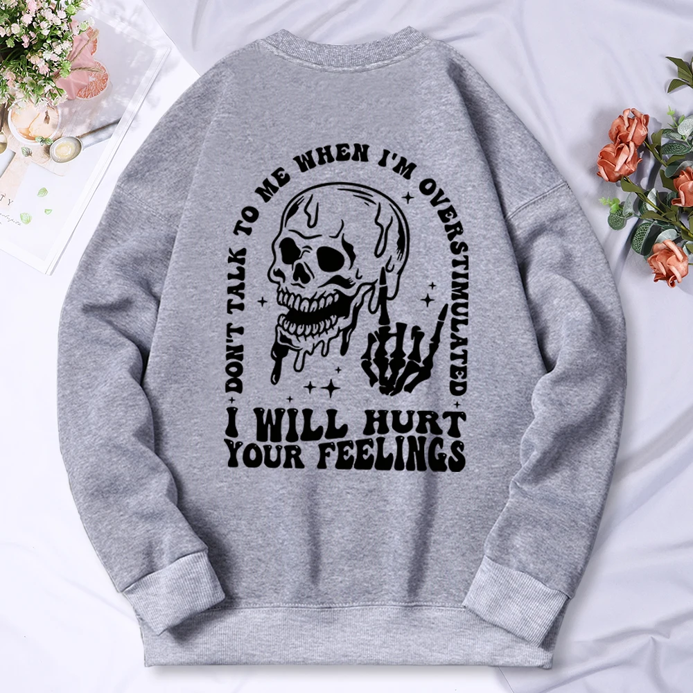 I Will Hurt Your Feelings Funny Letter Graphic Hoodies Men Women Japan Clothing Fashion Harajuku Streetwear Fleece Sweatshirt