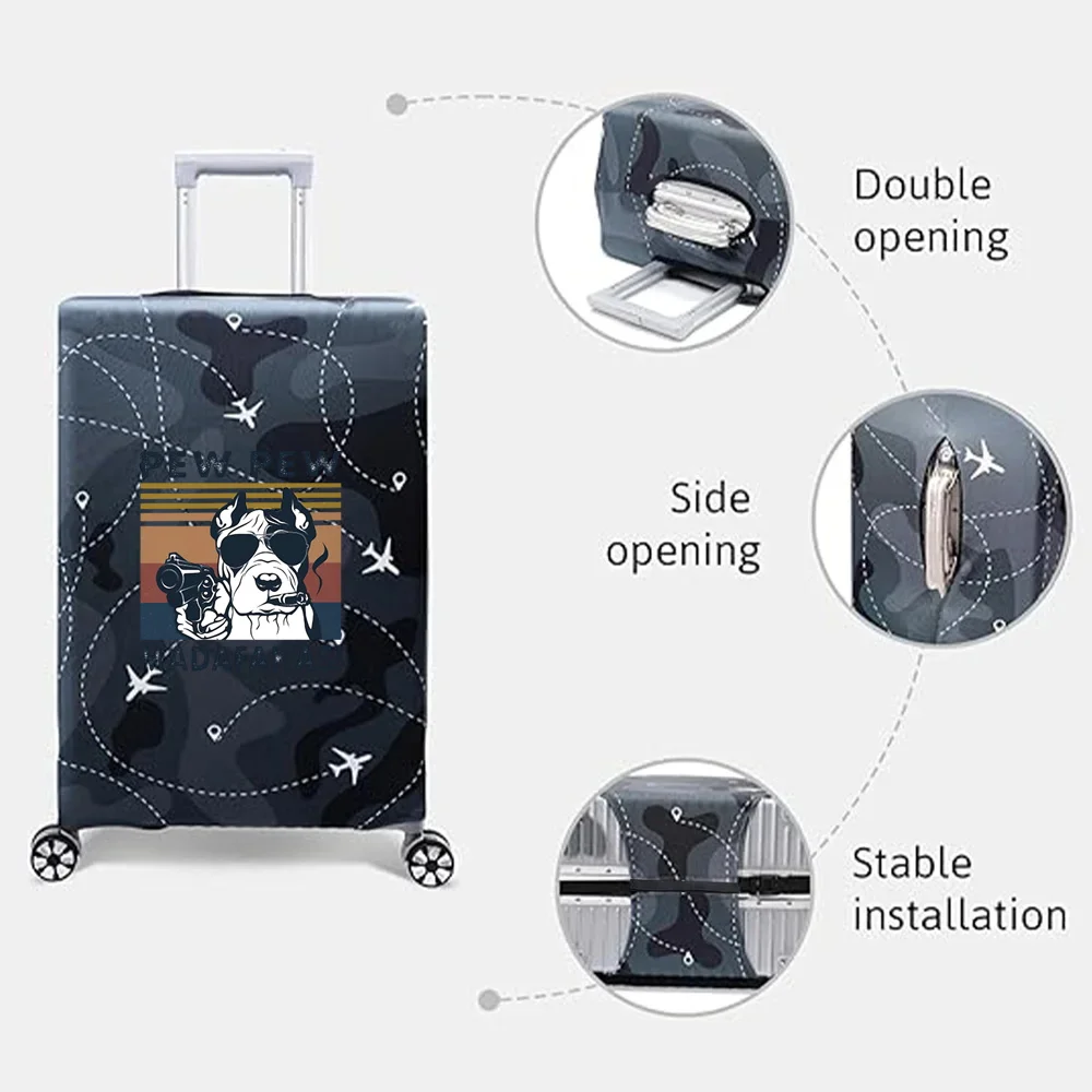 Stretch Fabric Luggage Protective Cover Dust Cover Anti-Scratch Suitcase Suit for 18-32 Inch Bag Pew Pattern Travel Accessories