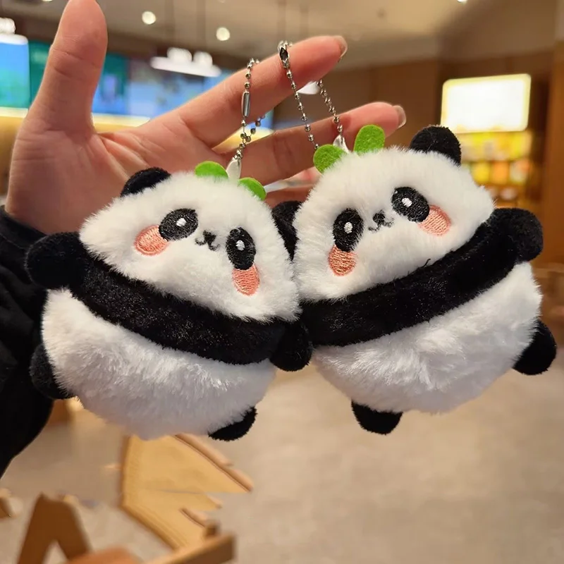 10CMパンダドールキーホルダーバッグ吊り下げ飾りペンダントスクールバッグキーペンダント