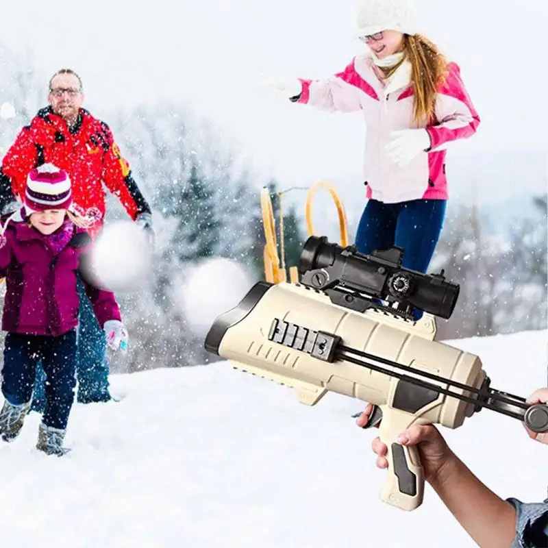 6เกียร์ปรับ Snowball Maker เครื่องมือ Snowball Launcher Thrower ฤดูหนาว Snowball ปืนหิมะของเล่นเด็ก