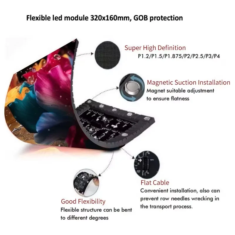 GOB Curved Waterproof P1.8 P2.5 LED DJ Booth Table High Brightness Portable Screen for Music Concert Night Stage Performances view 4