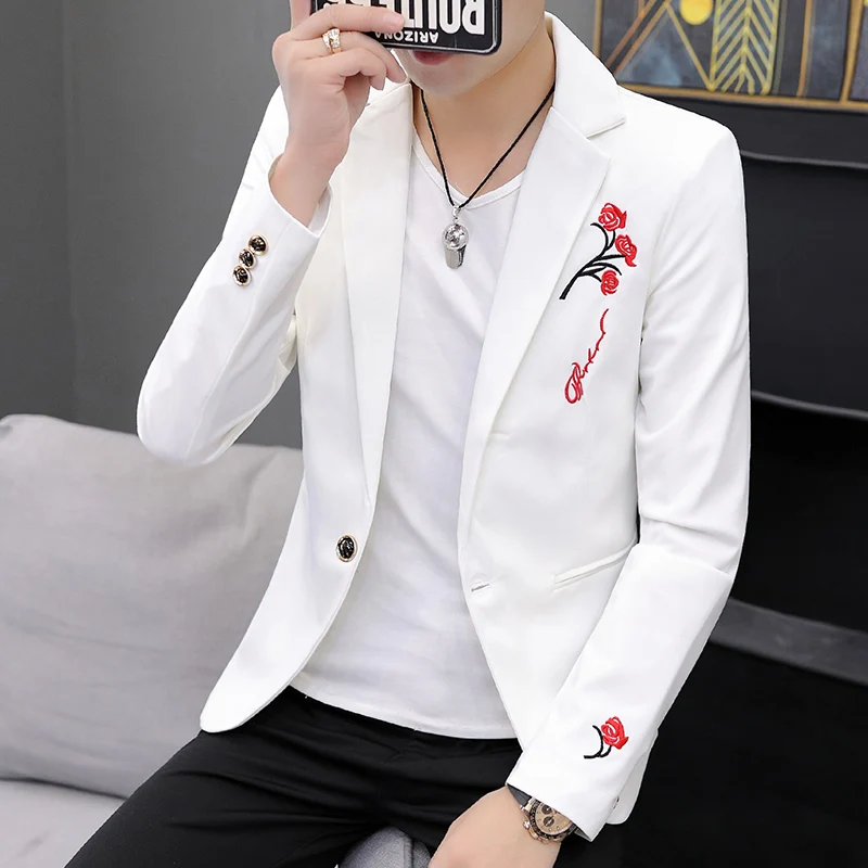 

HOO 2024 Men's New Trendy, Casual and Handsome Embroidered blazer