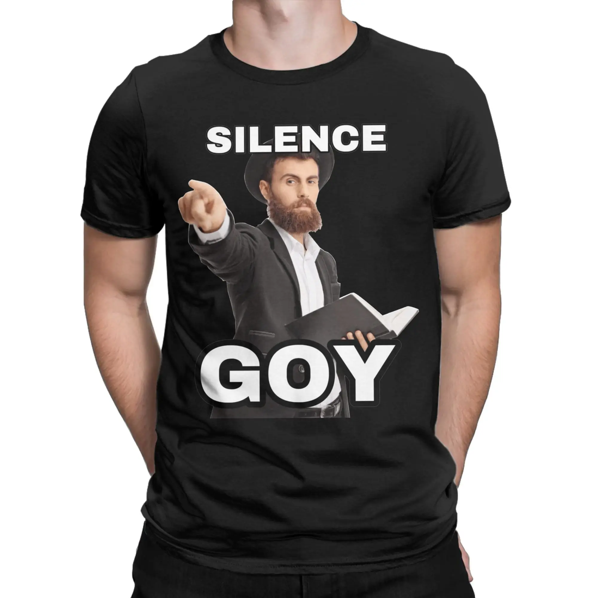 يهودي جيتسو اليهودية ميمي تي شيرت الرجال 100% القطن تي شيرتات عجيبة س الرقبة الصمت Goy تيز ملابس قصيرة الأكمام وصول جديد