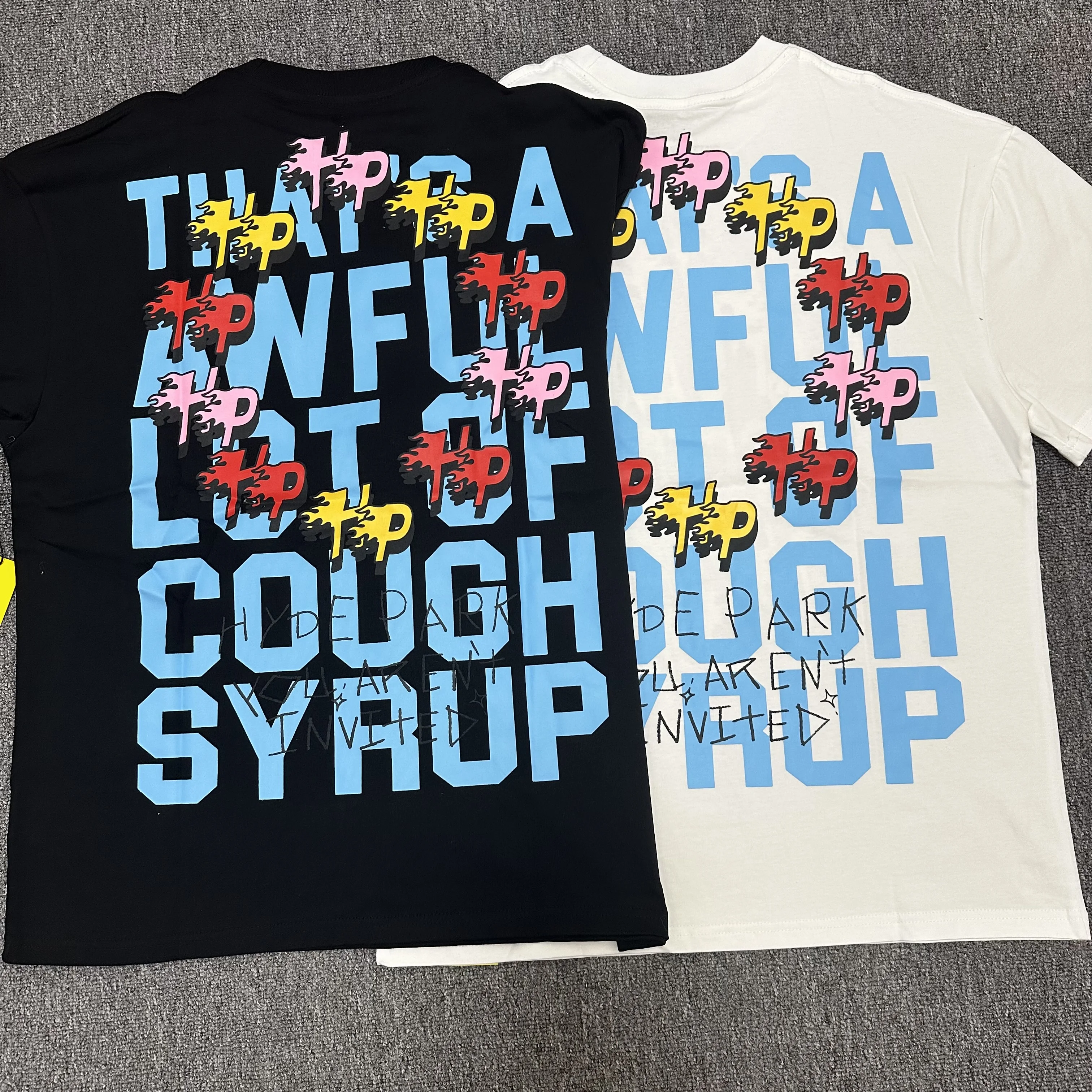 Color Flame Letter Print Cotton Short Sleeve Tshirts for Men and Women Harajuku Hip Hop Loose Summer Top Tees Oversized