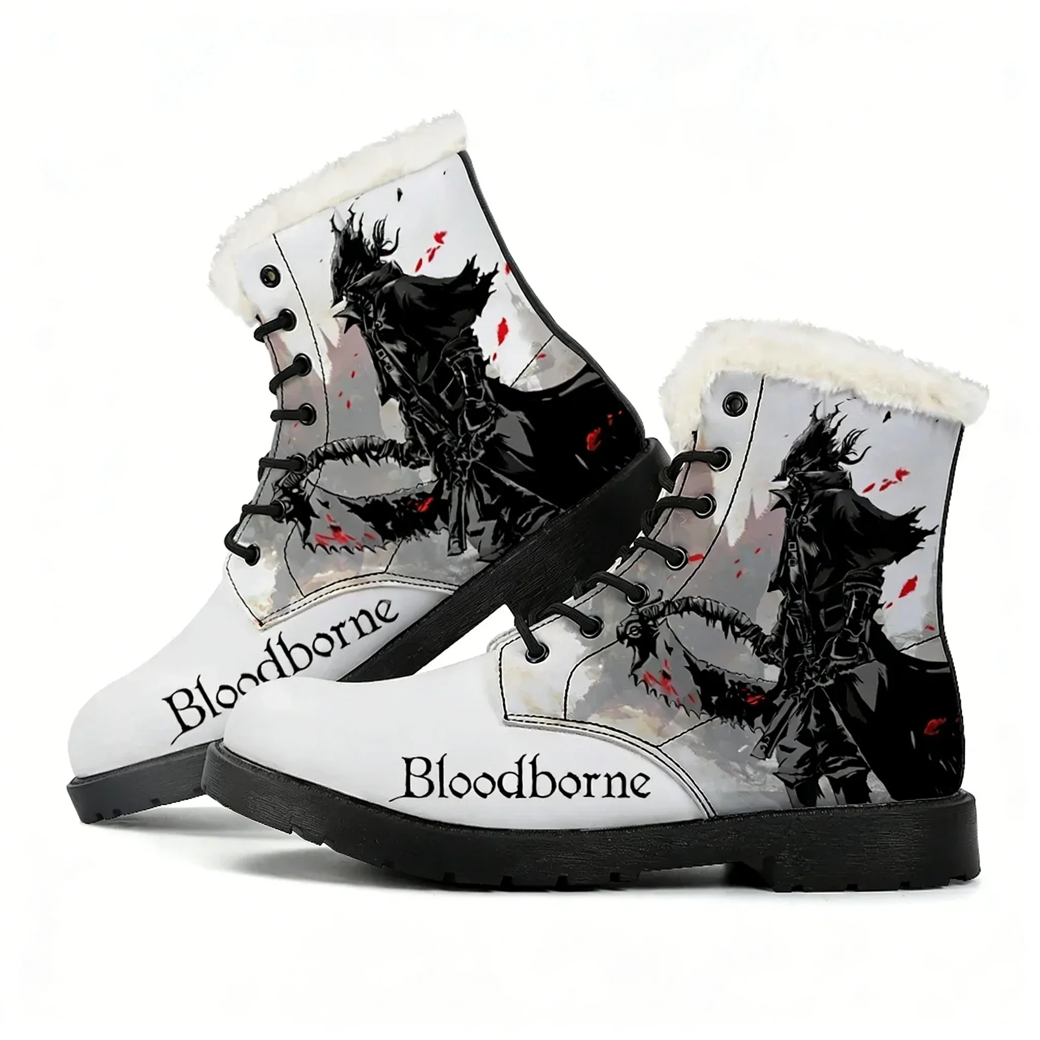 

Bloodborne Plush Boots Mens Womens Teenager Shoes Casual Boot Outdoor Light High Quality Print on Demand Customize Shoe