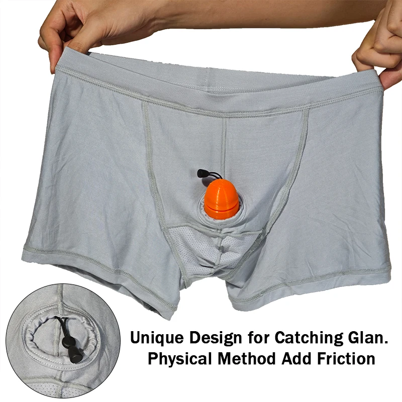 Man Underwear Penis Open Hole Boxers Pouch U-Convex Sexy Redundant Prepuce Therapy Underpants Lingerie Prolong Sex Time Briefs