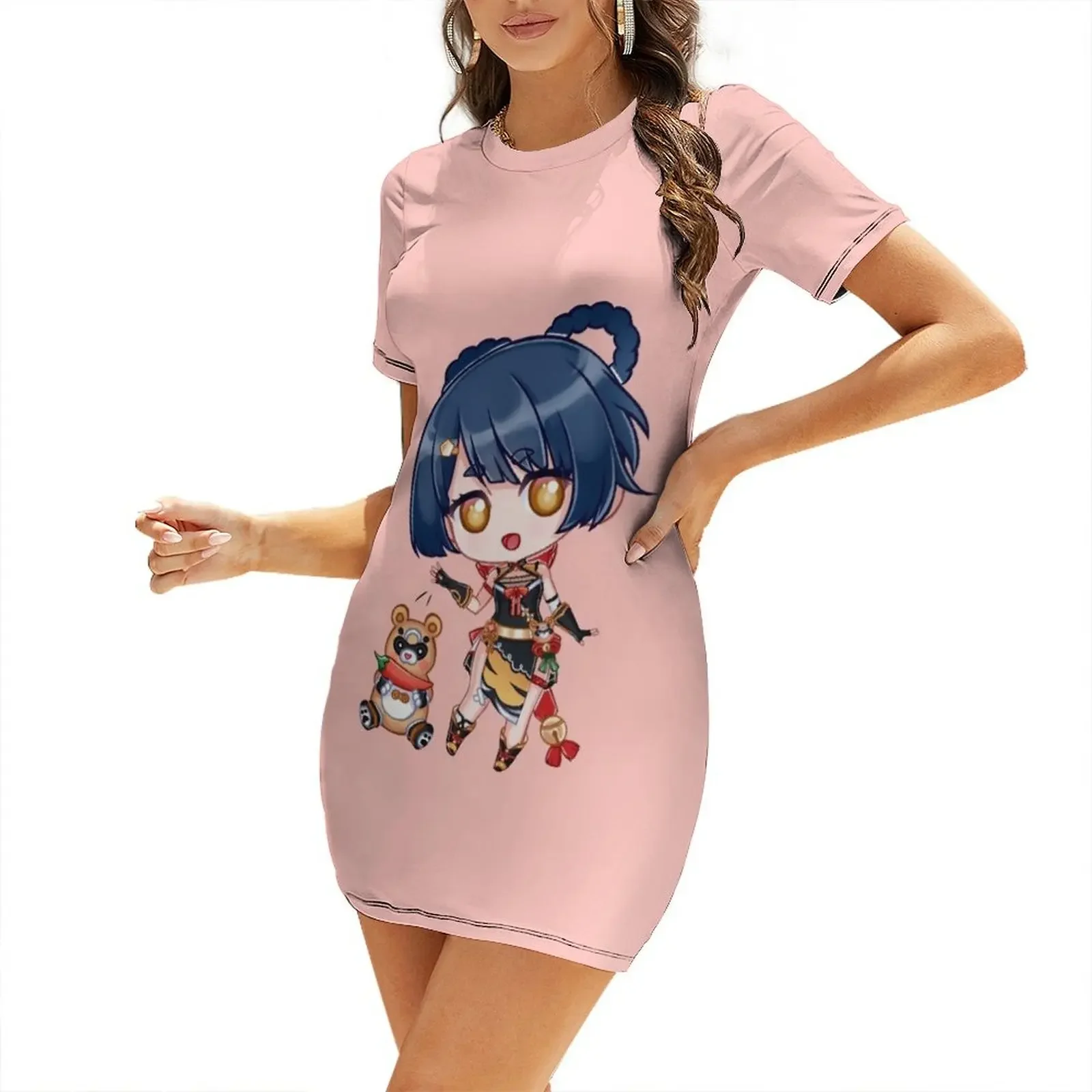 

Xiangling chibi Short-Sleeved Dress summer dress korean women women clothes elegant party dresses for women 2025 Dress