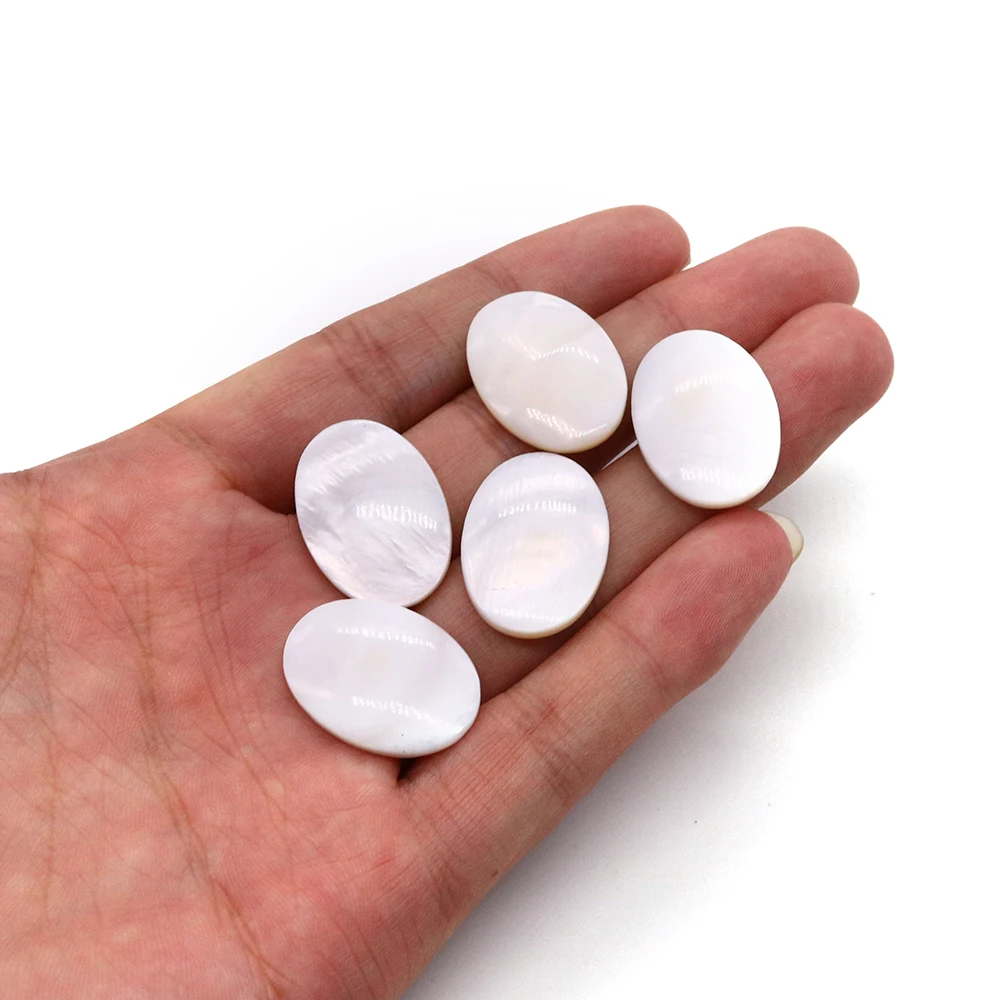 1pcs 10-30mm New Wholesale Natural White Mother of Pearl Butterfly Shell Oval Loose Bead Jewelry Making Bracelet Necklace