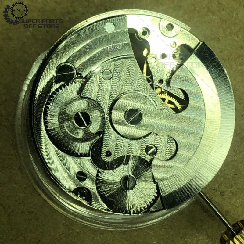 Accessori per orologi, macchinario automatico cinese movimento con incisione cava a doppio fuso orario, due volte, sei in punto balance wheel