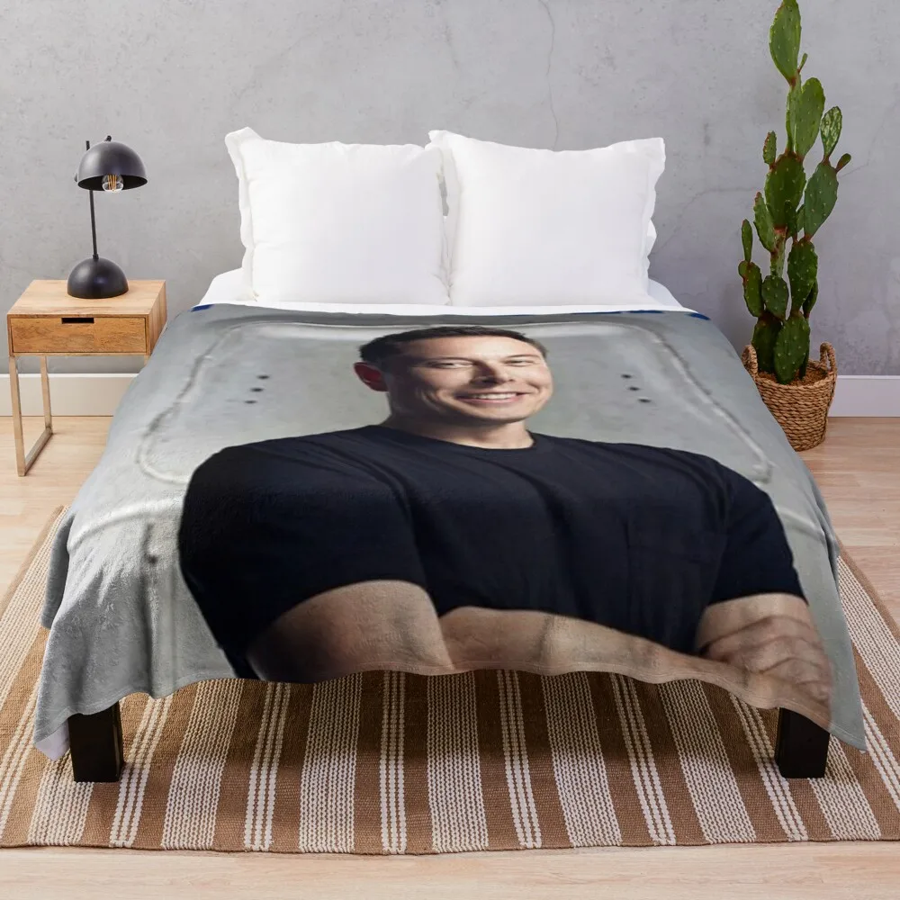 

Elon Musk Throw Blanket Flannel Fabric Decorative Bed Blankets