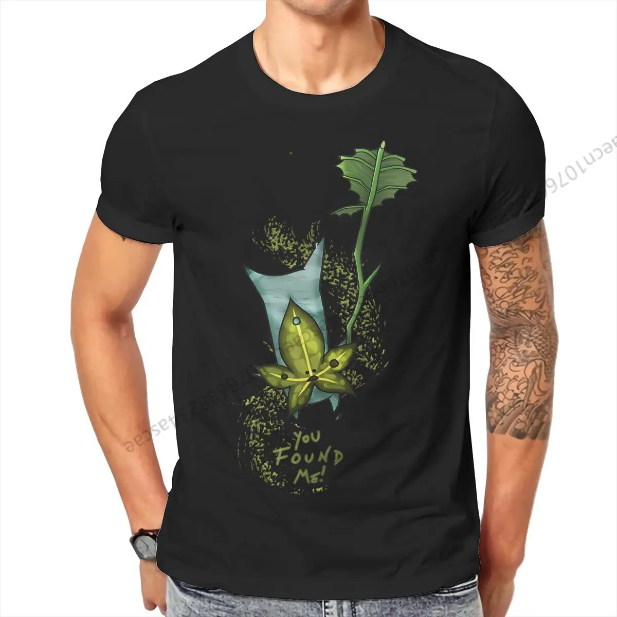 Cute Leaf Cute Koroks Leaf Men T Shirt Crewneck TShirt Cotton Streetwear