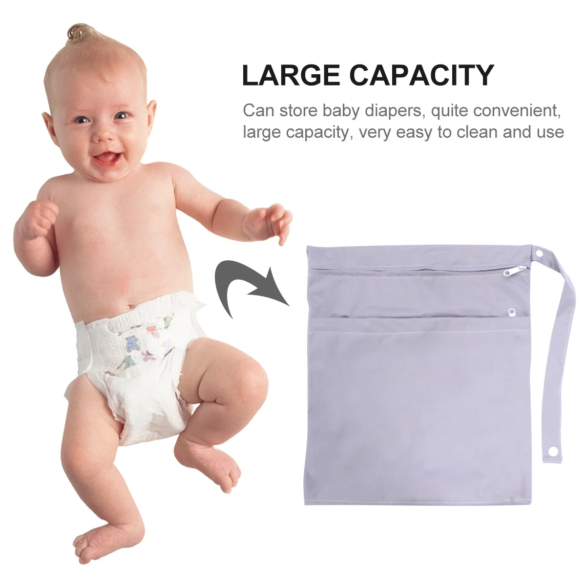 

Waterproof Diaper Pouches Organizer for Babies Large Capacity Nappy Bags Lightweight Compact Design Diaper Storage Bag Easy to