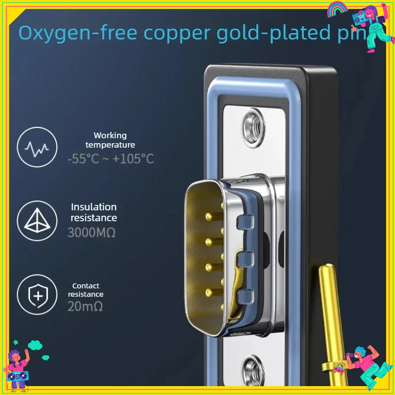 

1PCS Waterproof RS232 Serial Interface Plug 9-Pin 15-Pin 25-Pin DB9/DB15/DB25/DB37 Male Female COM Port for Data Communication