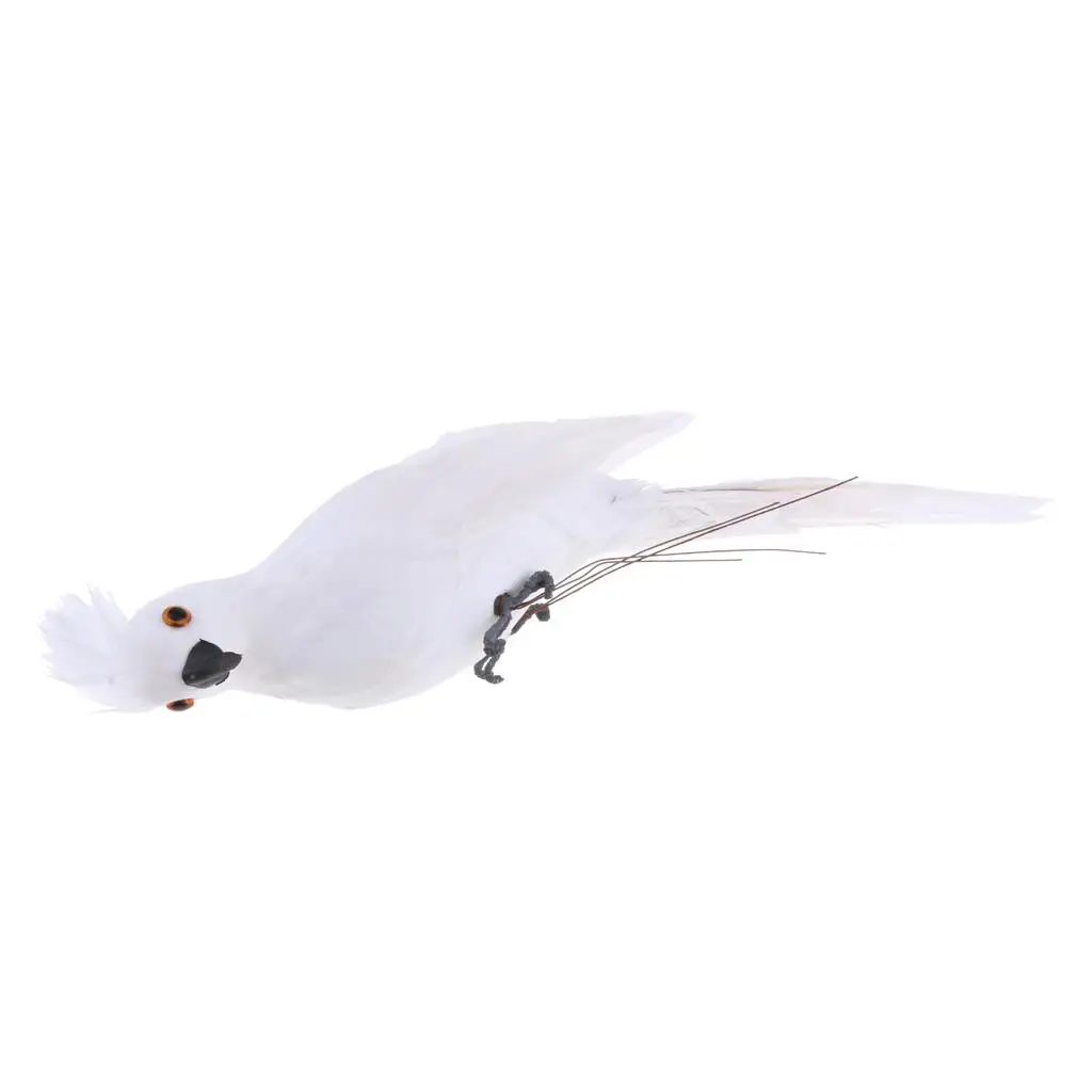 Artificial Parrot Ornament Foam Vivid Bird Figurine Garden Decoration Prop for Outdoor Lawn Decor