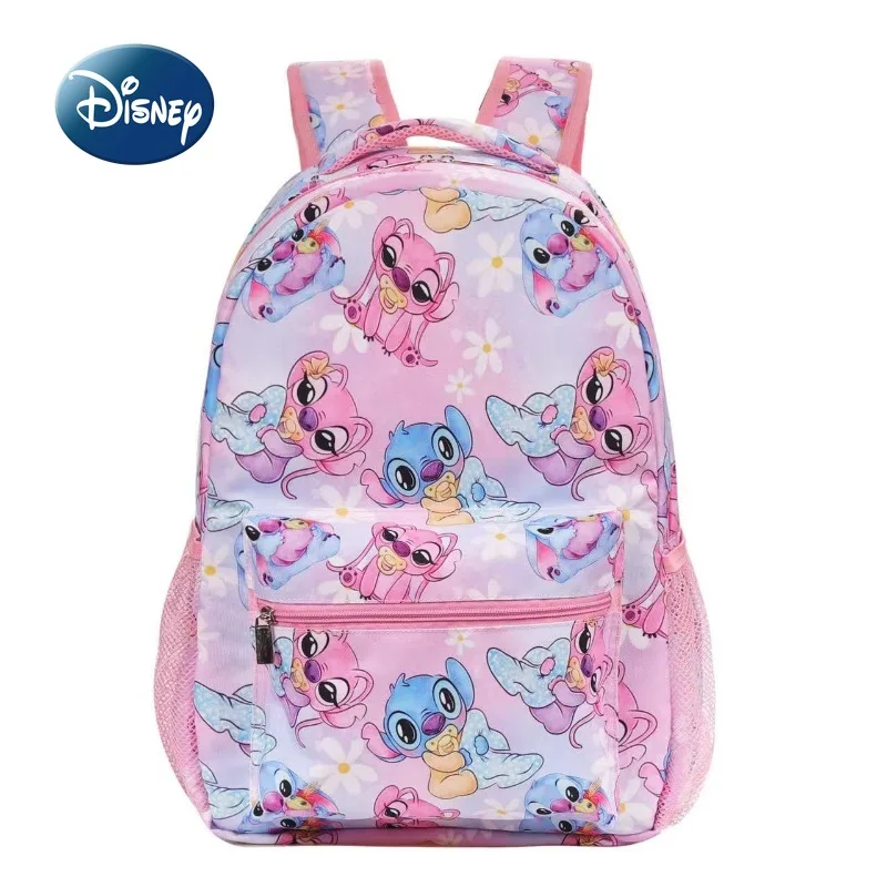 Новый детский школьный портфель Disney Stitch, детский рюкзак с мультяшным рисунком, вместительный рюкзак для начальной школы, детский рюкзак