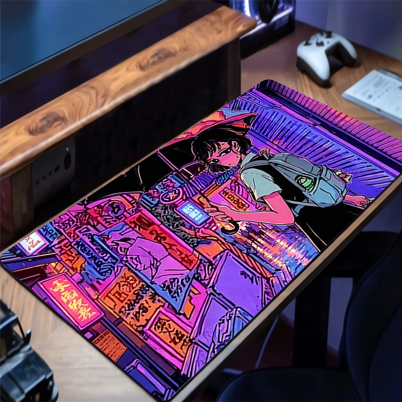 Mouse pad psychedelic style professional eSports game players Speed Lock Edge Rubber Game Desk big Mousepad Keyboard Mat