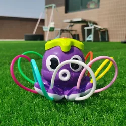 Hydrant Octopus Sprinkler Kids Outdoor Water Spray Toy Cartoon Splash Sprinkler Baby Bath Toy Children Backyard Garden Water Toy