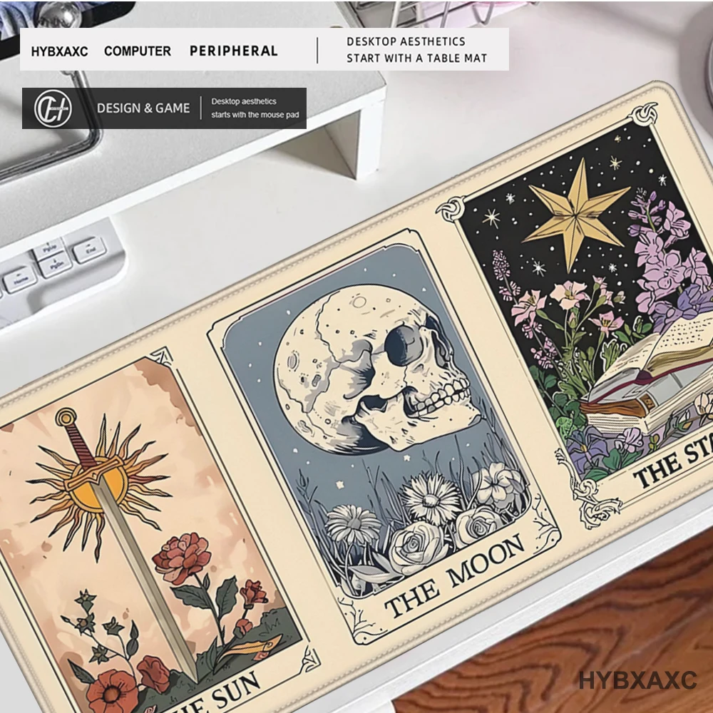 

Коврик для стола с картами Таро Sun Moo Star, землистый, в стиле бохо, коврик для мыши, фэнтезийный настольный коврик, эстетичные большие игровые коврики для мыши, офисный коврик