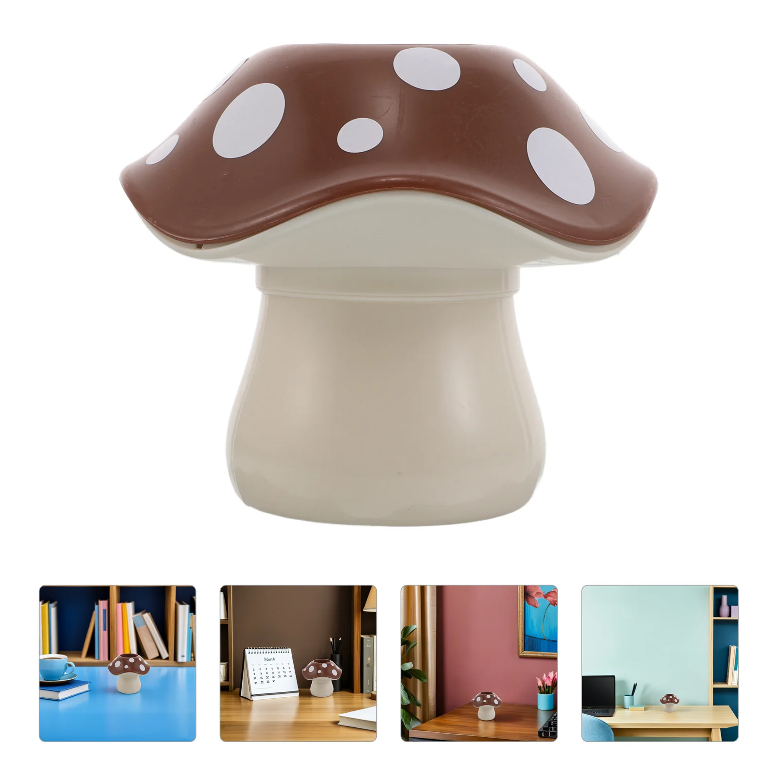 

Kawaii Mushroom Pencil Holder for Desk Plastic Pen and Pencil Organizer Storage Container Cute Stationery Cup for College Dorm