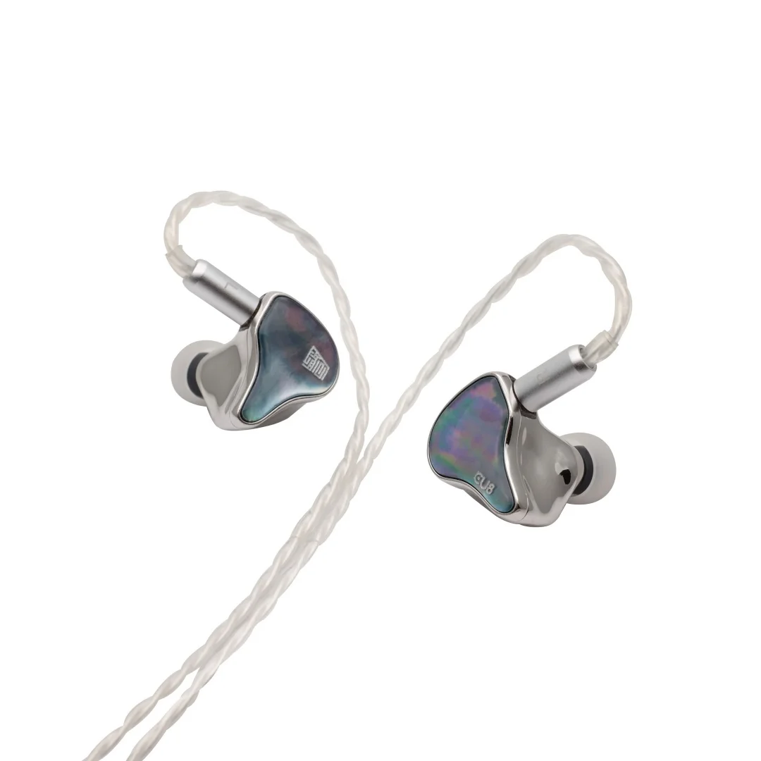 Auricolari di monitoraggio intrauricolari HeartField CU8 Quad-BA con cavo OFC staccabile placcato argento e sintonizzazione neutra Harman