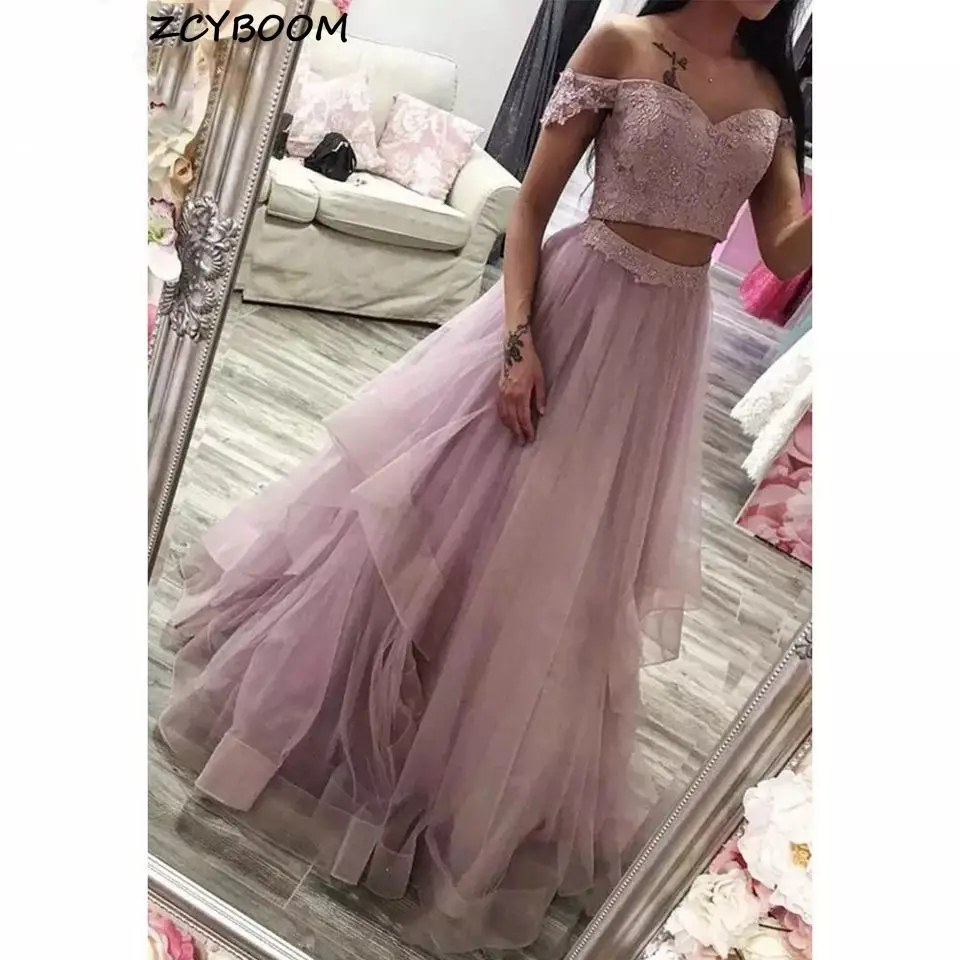 

Customized Prom Dresses 2025 New Women Formal Party Night Vestidos De Gala Pink Two Pieces Elegant Graduation Long Evening Gowns