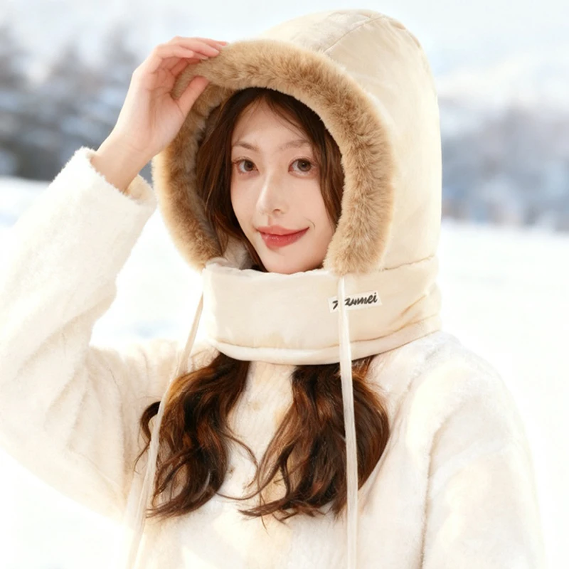 

Unisex Winter Thermal Balaclava Scarf Windproof Plush Neck Warmer Ski Cycling Face Mask