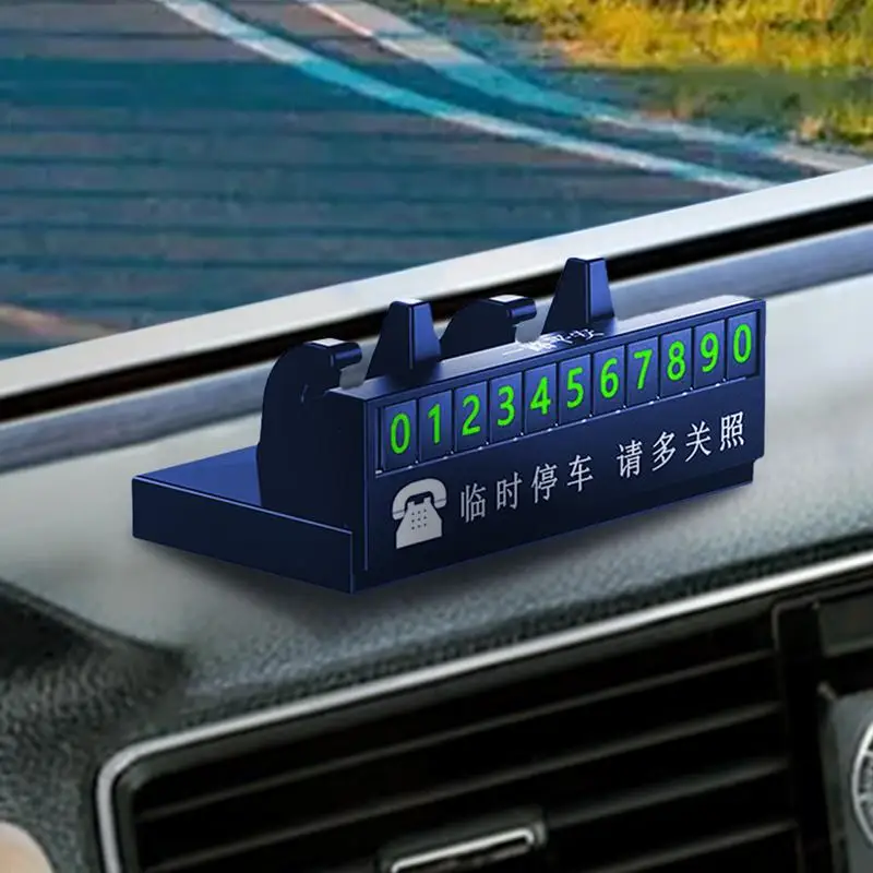 Temporary Car Parking Phone Diffuser Temporary Stop Telephone Number Plate Car Dashboard Secure Multifunctional Auto Stop Phone