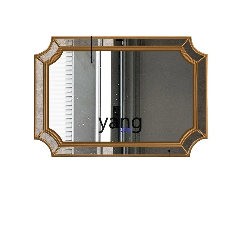 

LMM Bathroom Mirror Retro Makeup Bathroom Wall-Mounted Anti-Fog Mirror
