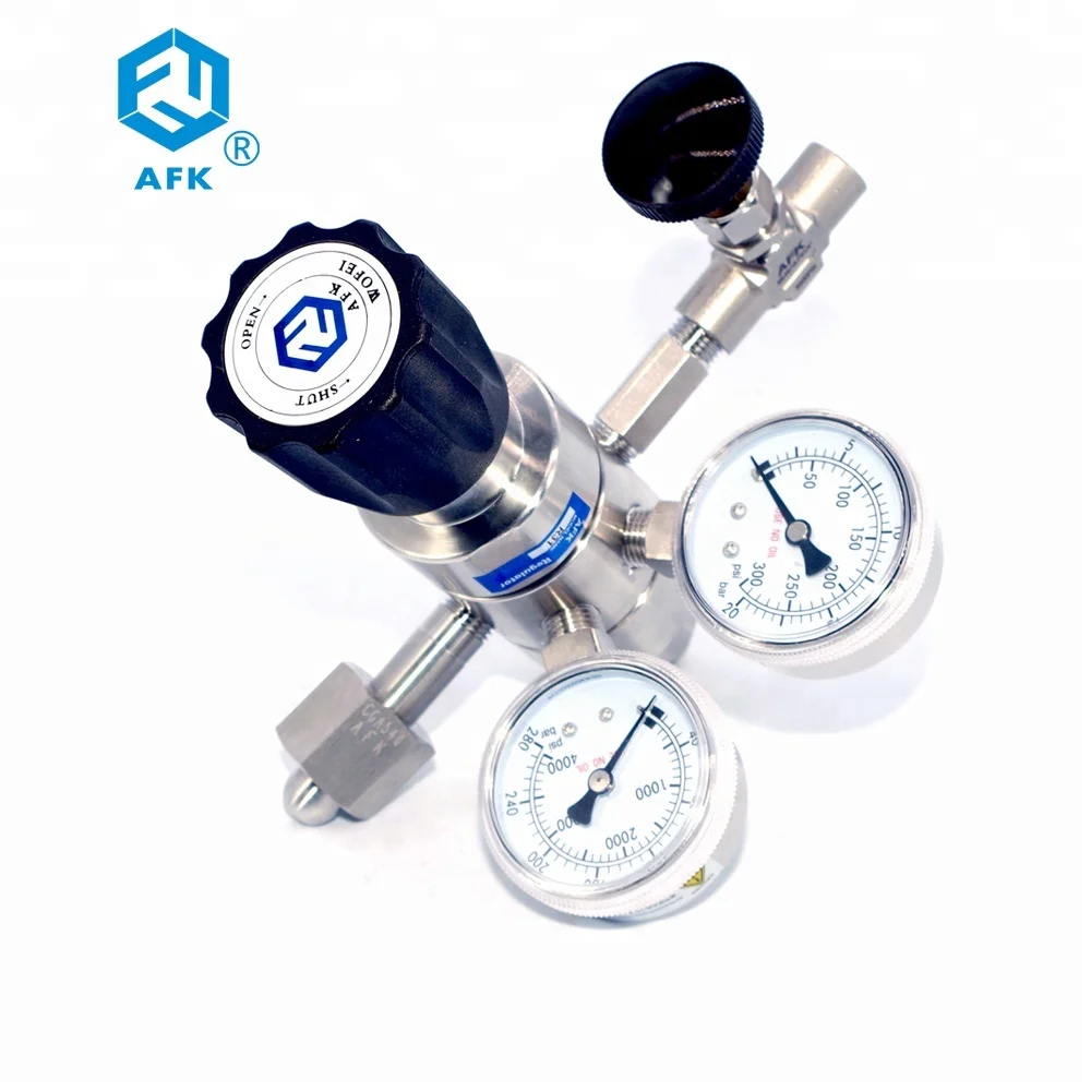 

Inlet 4000psi Outlet 300psi Stainless Steel Inline Co2 Gas 2 Stage CGA320 Cylinder Pressure Regulator