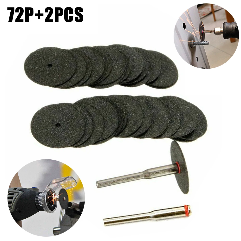 Reliable Performance 72pcsSet 24mm Resin Cutting Wheel Cutting Disc +2pcs Connecting Rod for All Rotating Tools
