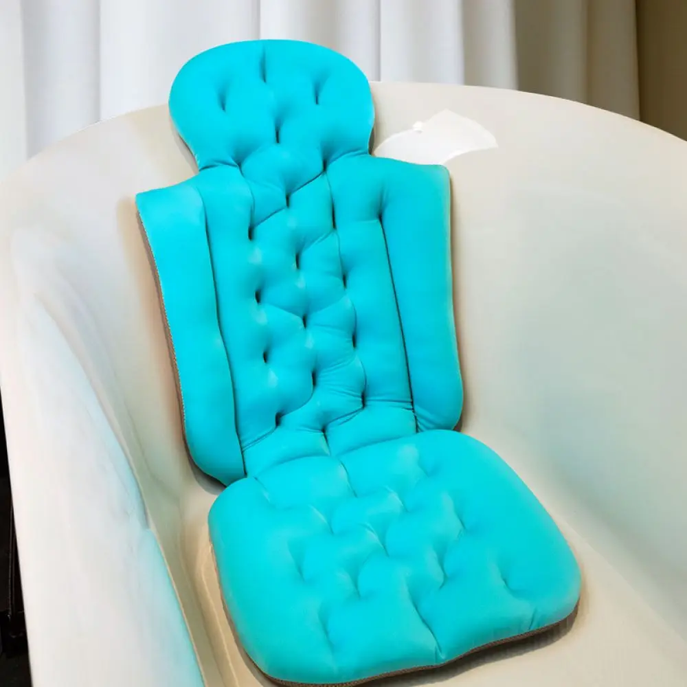 Comfortable Full Body Bathtub Cushion Skin Friendly Fabric Soft Filling Particles Support Pillow For Daily Home Spa Bath