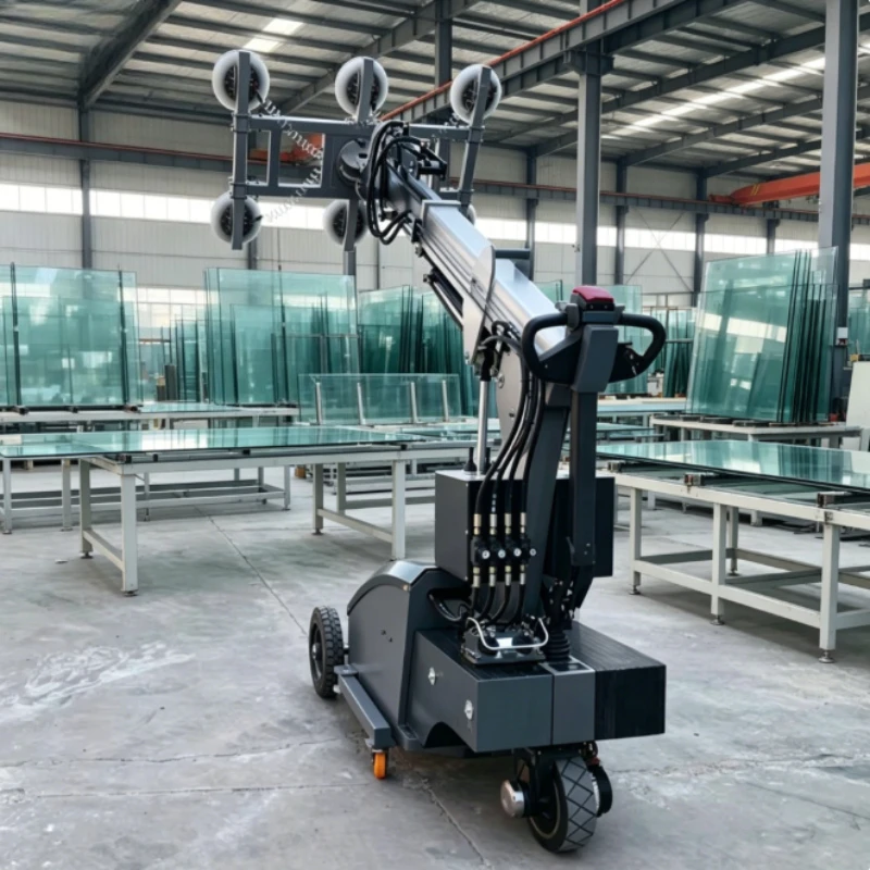 Customized Glass Steel Granite Marble Installation Suction Cup Electric Moving Lifting Robot Vacuum Glass Lifter