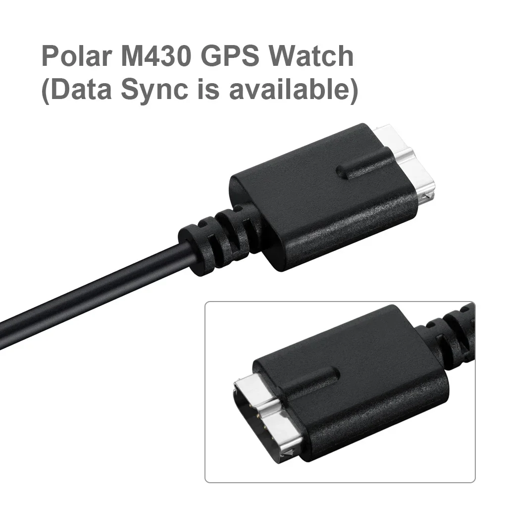 USB Charging Cable for Polar M430 Smart Watch 1M Charge Data Cord for Polar M430 GPS Running Sport