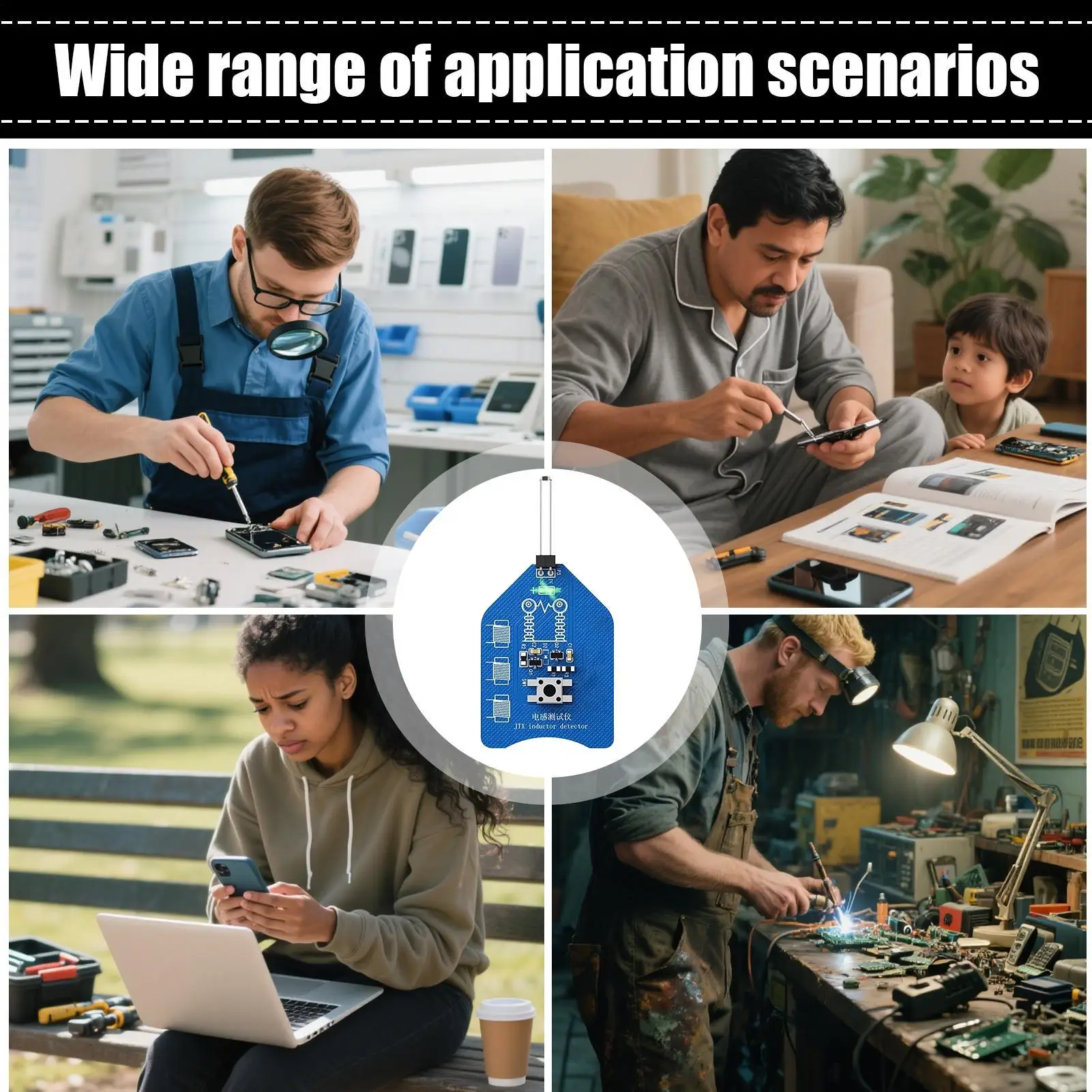 

1PC Motherboard Coil Tester Inductor Detector Tool for Repair Electromagnetic Induction Quick Fault Check Device