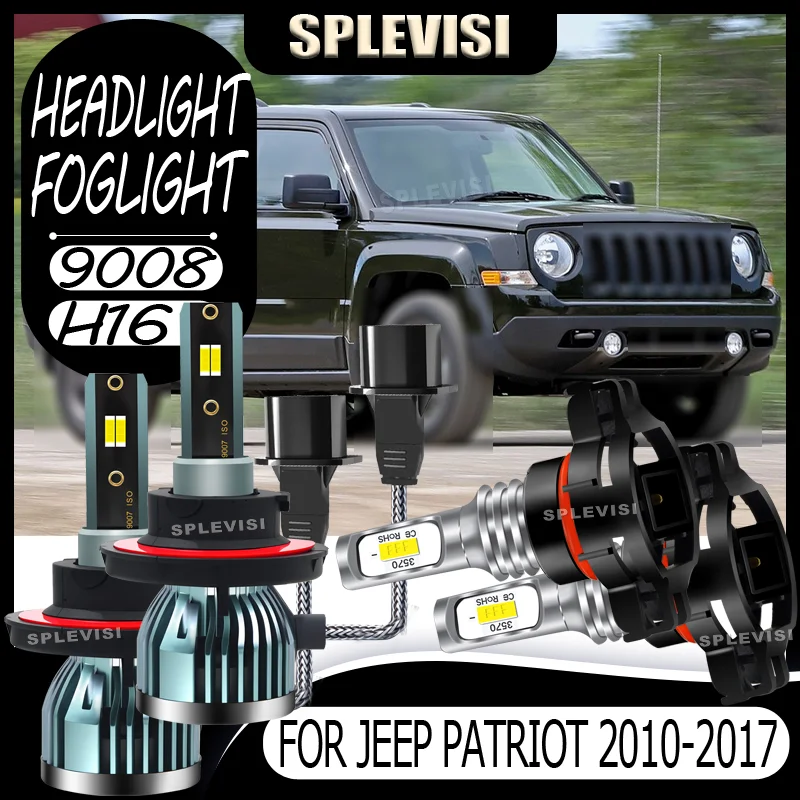 

Headlight foglight LED Easy Installation No Wiring Confusion warranty For Jeep Patriot 2010 2011 2012 2013 2014 2015 2016 2017
