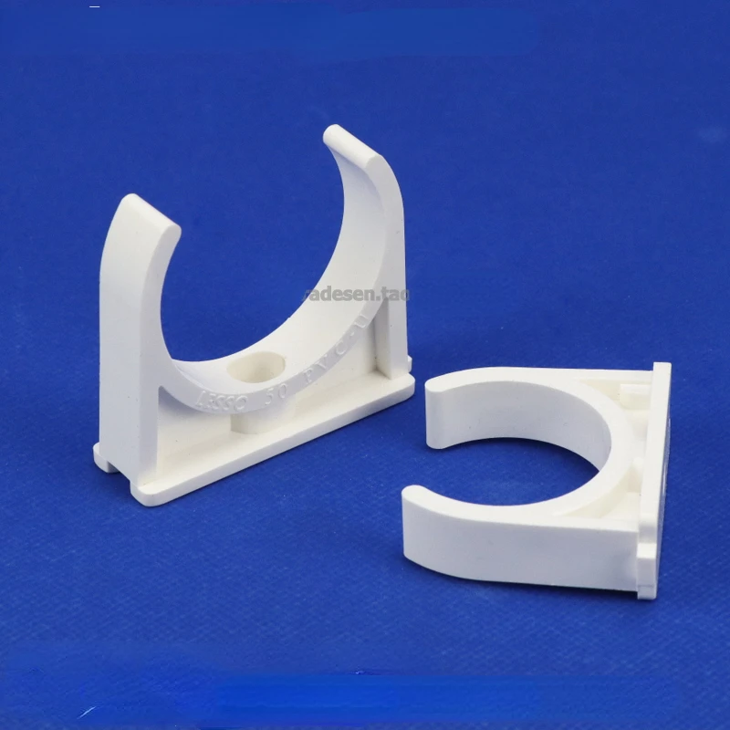 White PVC Plastic Pipe Clip UPVC Pipe Clip U-shaped Pipe Clip Saddle Saddle Type Pipe Clip Pipe Buckle