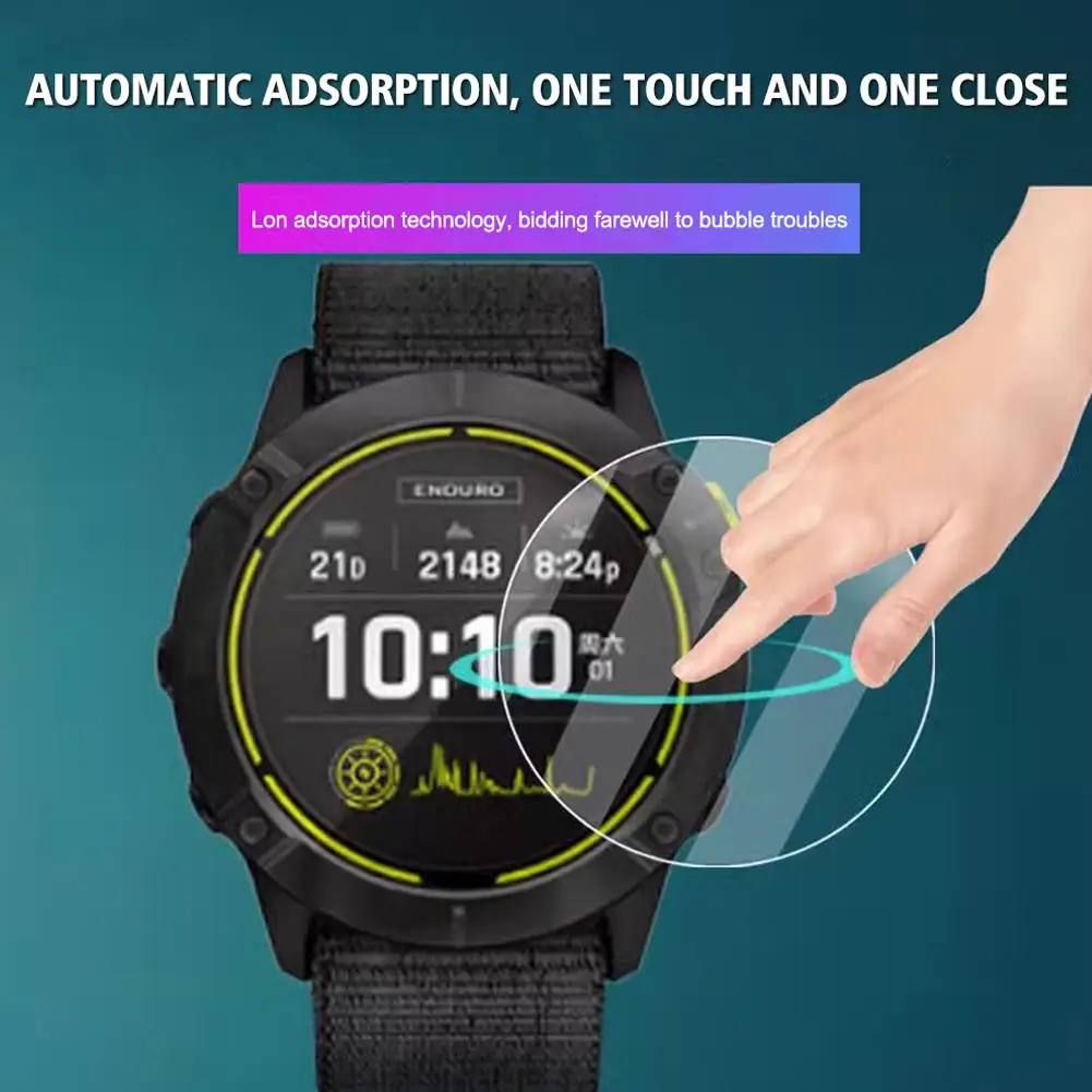 ฟิล์มนิรภัยสำหรับ Garmin ENDURO 3 9H HD อุปกรณ์ป้องกันหน้าจอสมาร์ทวอทช์กระจกนิรภัยกันรอยขีดข่วนใส่ได้พอดีกับที่กันตก