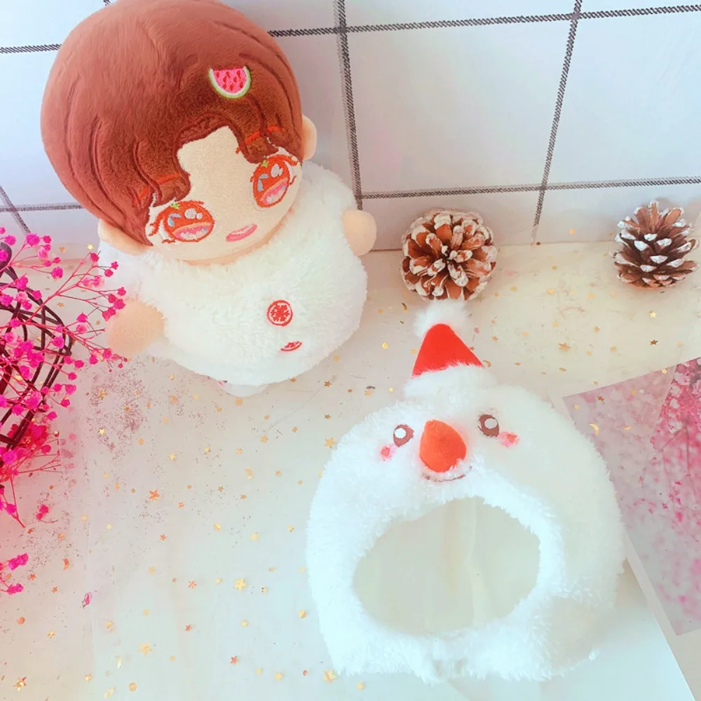 

Рождественский снеговик, 20 см, хлопковая кукольная одежда, шляпа, наряд, мягкая кукла, костюм, сменные игрушки, одежда, подарок для девочки