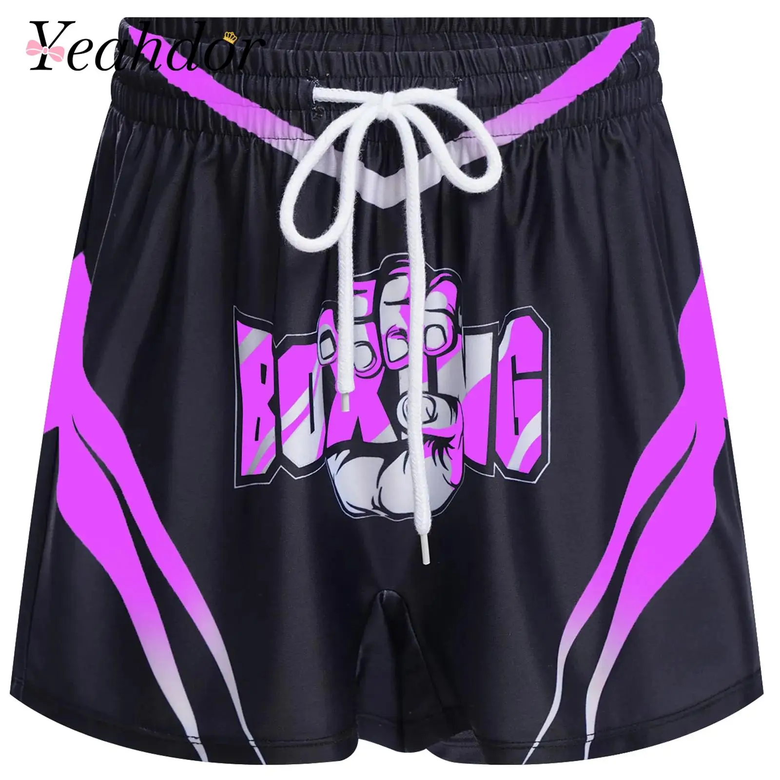 

Kids Shorts for Boys Color Block Boxing Boxer Shorts Children's Drawstring Shorts for Muay Thai Fighting Training Short Pants