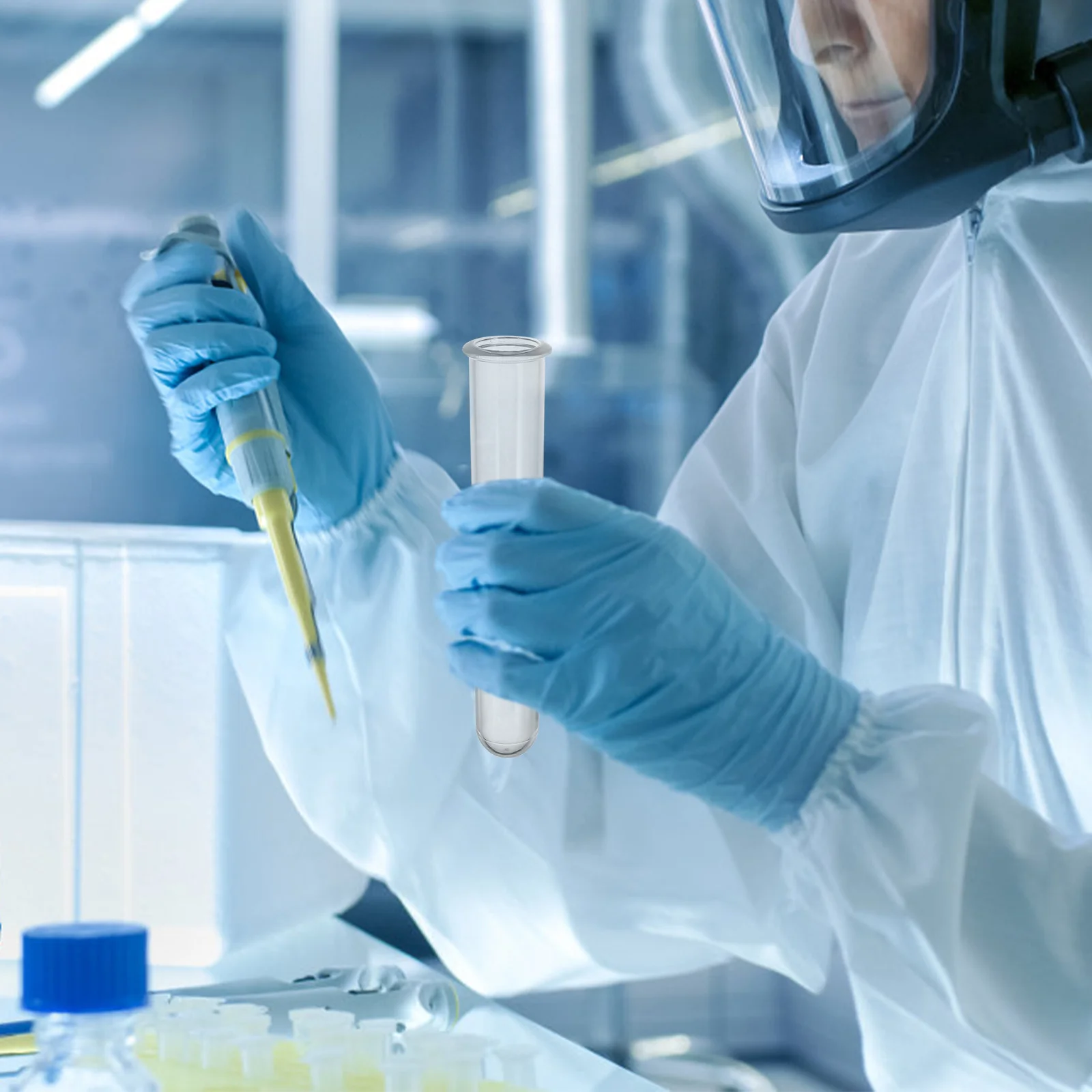 

10 pcs Acrylic Test Tubes Clear Laboratory Tubes For Sample Distribution Storage Flower Propagation Reusable Science