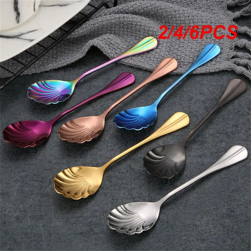 2/4/6PCS Multi-color High Quality Multi-function Elegant Best Seller Practical Popular Multi-functional Tea Coffee Spoon